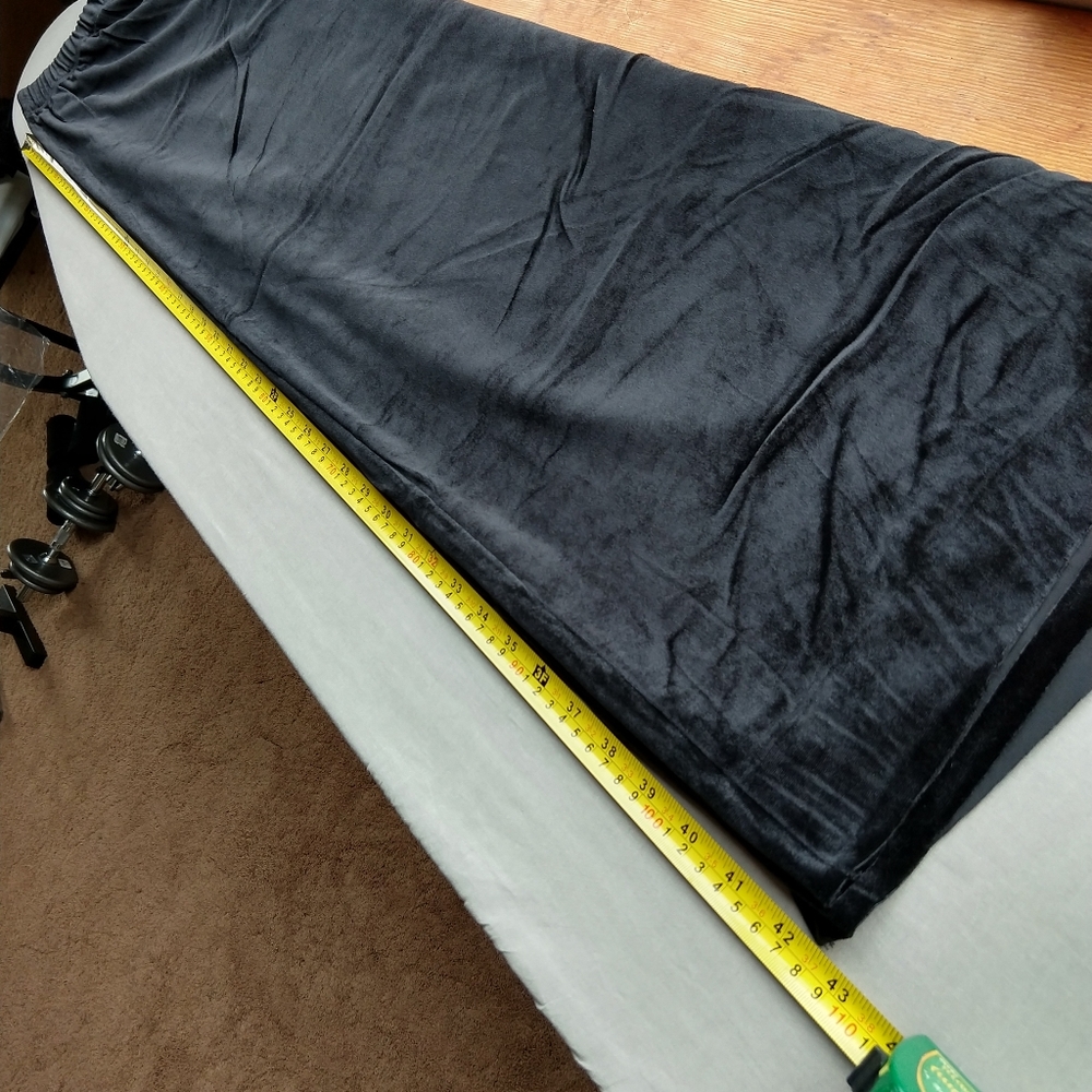 Black Velvet Wide Leg Pants Plus Size 2X - Picture 7 of 14